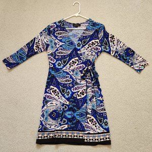 Faux wrap women's dress